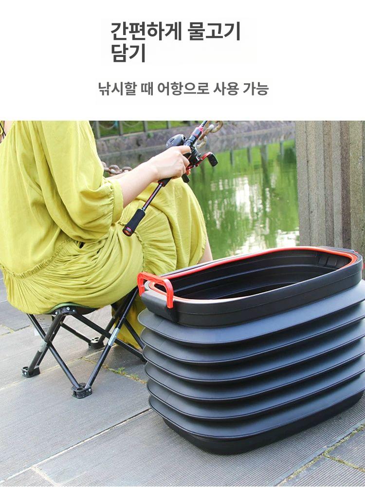 접이식 물통 대용량 세차 급수통 다용도 물병 휴대용 초경량 자바라 등산 낚시 - 상세 이미지 4