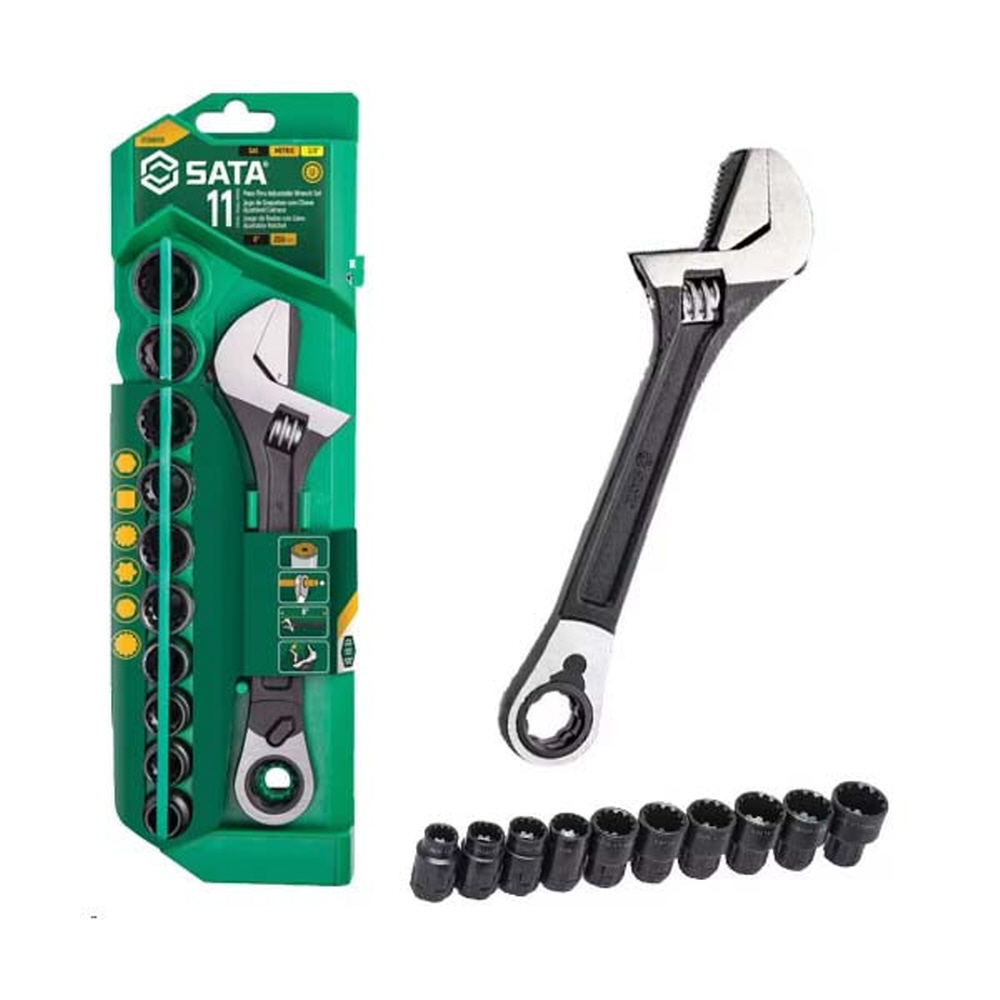 사타 SATA 3 in 1 블랙 멀티 몽키 스패너 소켓세트 ST09000 몽키 기어라쳇 파이프렌치 이미지 8