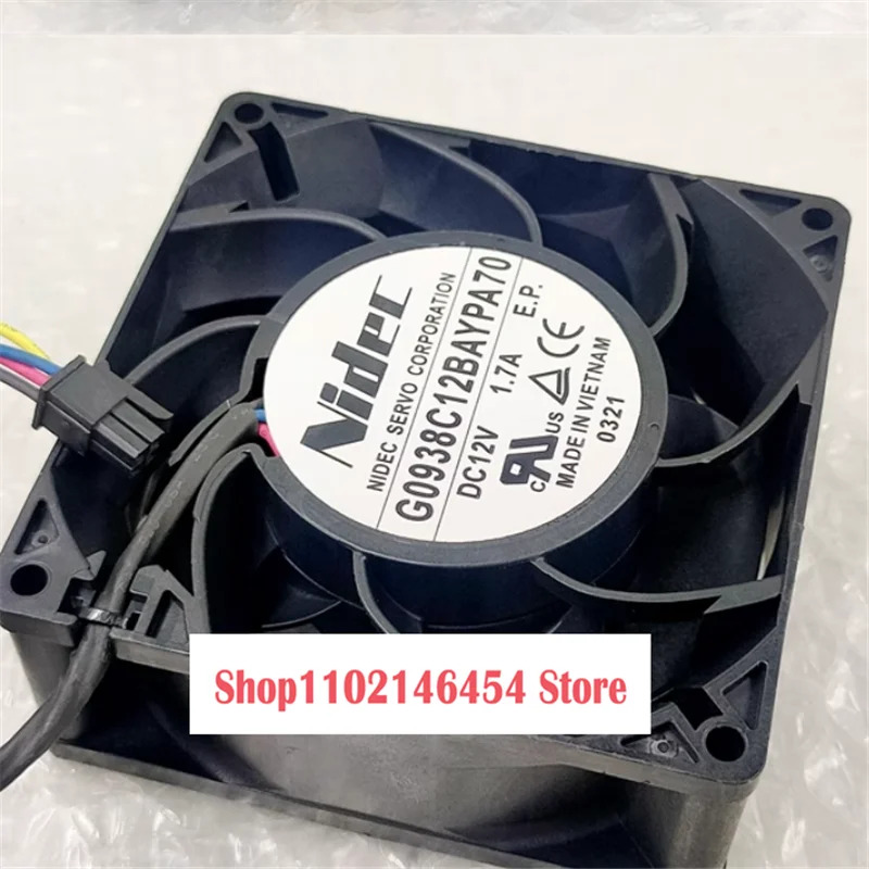 Nidec G0938C12BAYPA70 DC 12V 1.7A 90x90x38mm 4선 냉각팬1개