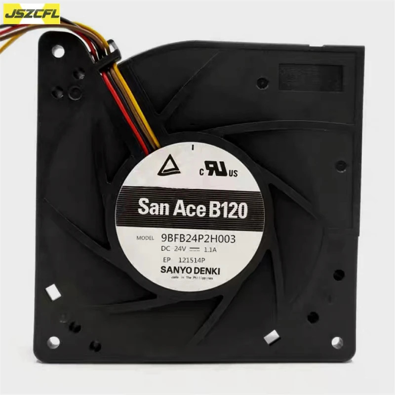 산요 덴키 9BFB24P2H003 DC 24V 1.1A 120x120x32mm 4선 냉각팬1개