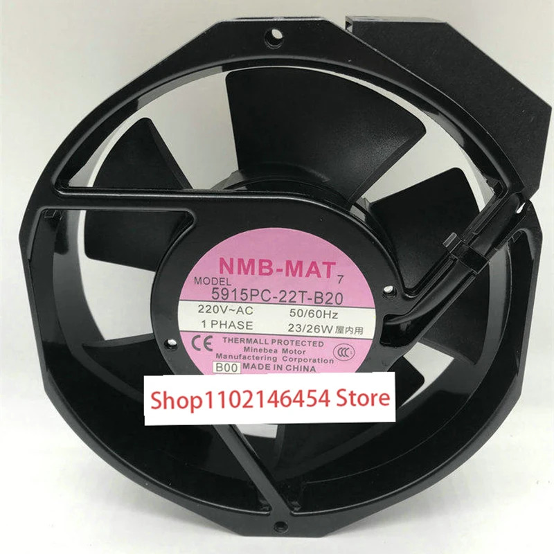 NMB-MAT 5915PC-22T-B20 B00 AC 220V 23/26W 172x172x38mm 알루미늄프레임 장비 냉각팬1PC