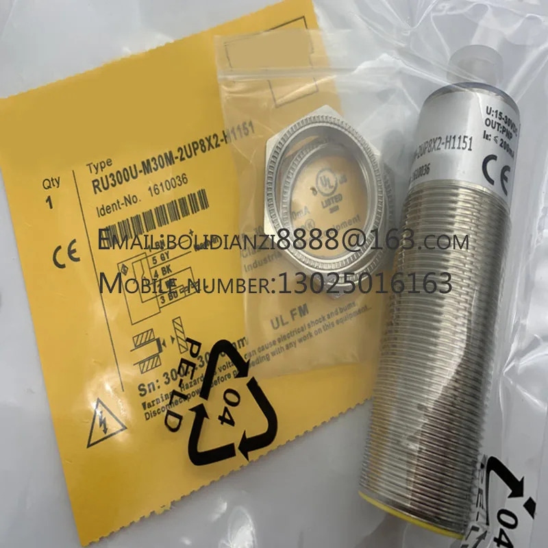 RU600U-M30E-LIU2PN8X2T-H1151 오리지널 초음파 센서