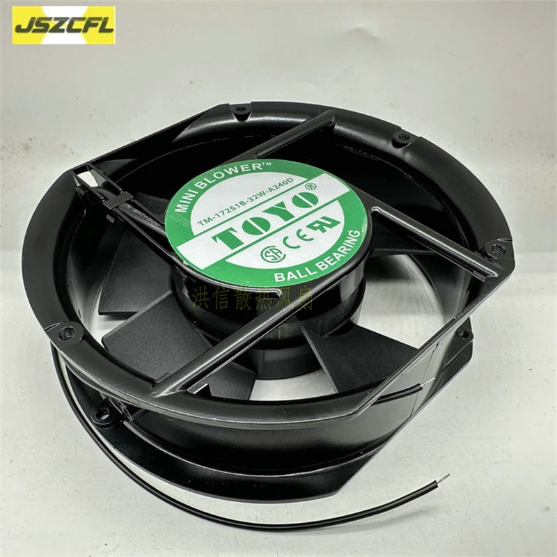 TOYO TM-172S1B-32W-A240D AC 220/240W 220V 172x172x51mm 2선식 냉각팬1개