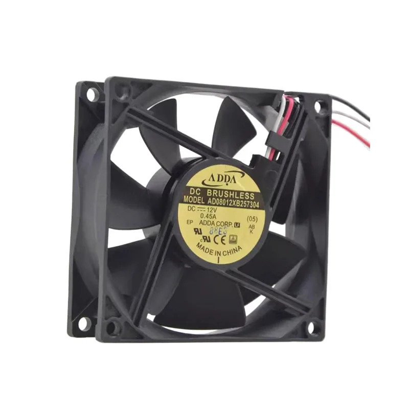 ADDA AD08012XB257304 DC 12V 0.45A mm 3PIN 냉각팬1개