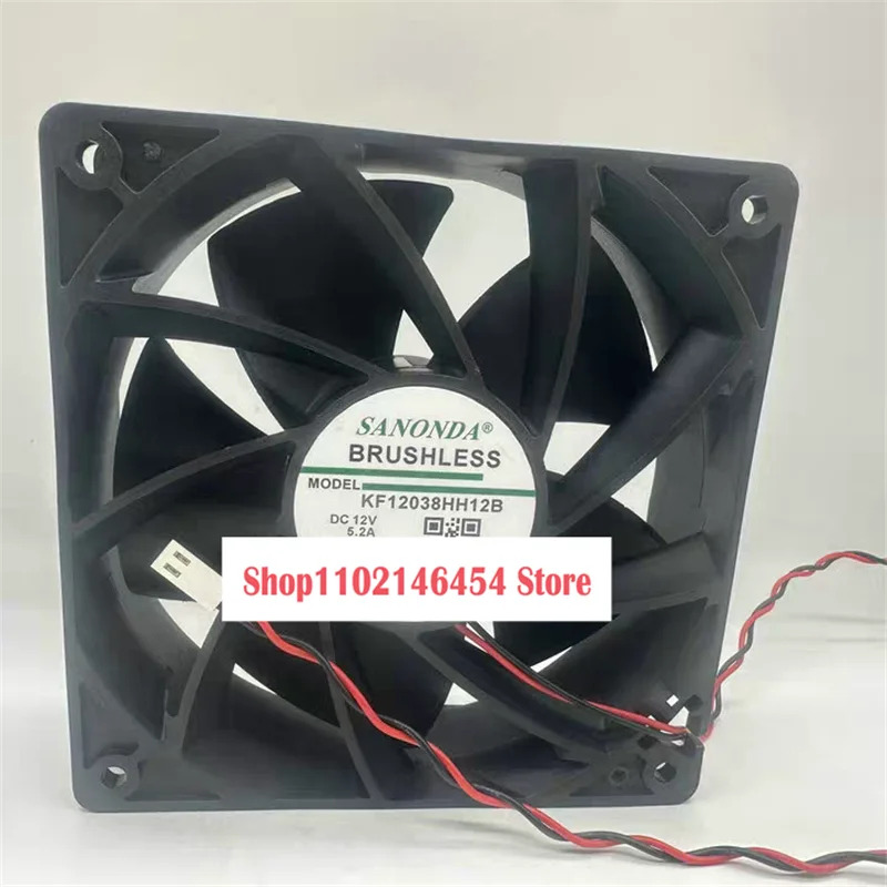 SANONDA KF12038HH12B DC 12V 5.2A mm 2PIN 냉각팬1개