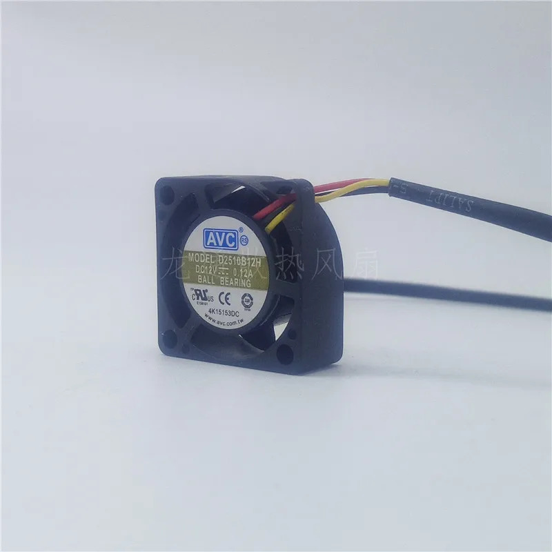 D2510B12H DC 12V 0.12A 25x25x10mm 3선 냉각팬