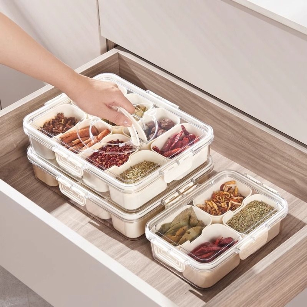 반찬통 밀폐용기 분할 트레이 밀프랩 냉장고 야채칸 김밥재료 보관통 식재료용도시락통 - 상세 이미지 3