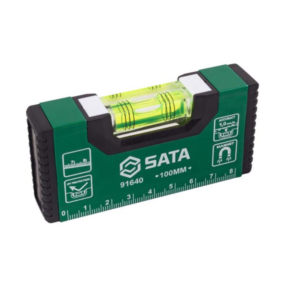사타 SATA 고강도 자석 수평자 100mm 91640 수직 경사 수평계 - 상세 이미지 4