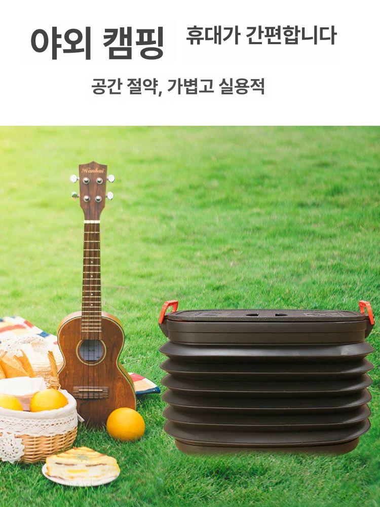 접이식 물통 대용량 세차 급수통 다용도 물병 휴대용 초경량 자바라 등산 낚시 - 상세 이미지 5