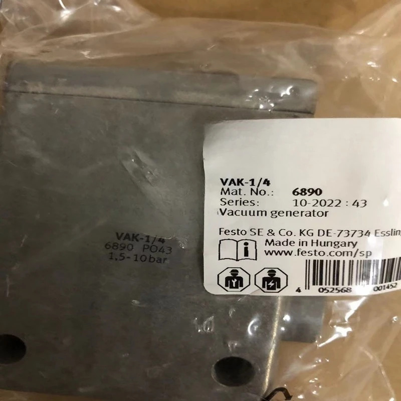 FESTO Festo 진공 발생기부품 VAK-1/4 6890 공압 에어 요소 스레드