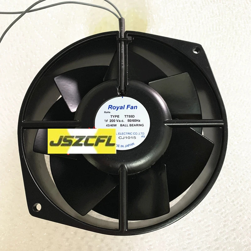 로얄 팬 T755D AC 200V 43/40W 172x150x55mm 2선식 금속 고온 저항 팬1PC