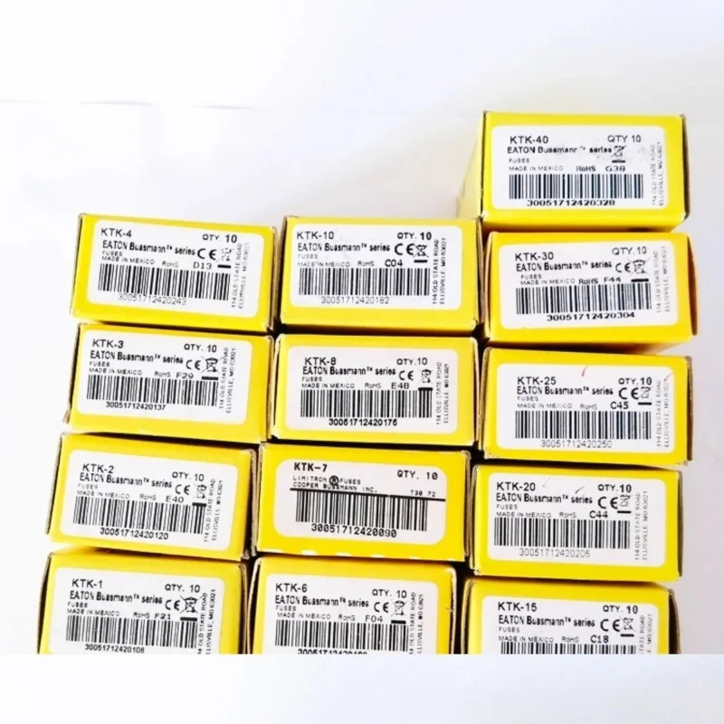 10개 KTK-1/2 KTK-1 KTK-2 KTK-3 KTK-4 KTK-5 KTK-6 KTK-7 600VAC BUSSMANN Eaton 퓨즈