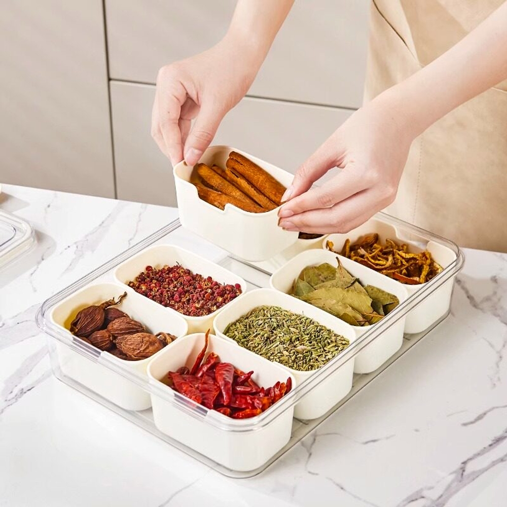 반찬통 밀폐용기 분할 트레이 밀프랩 냉장고 야채칸 김밥재료 보관통 식재료용도시락통 - 상품 이미지