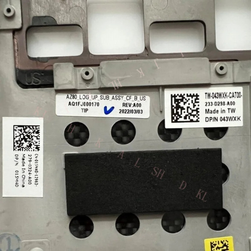 델 XPS 13 9350 9360 단 케이스 팜레스트 043WXK 43WXK 0PHF36 PHF36새