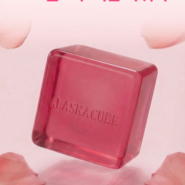 알래스카큐브 로즈글로우 퍼퓸 샤워 안티멜라닌케어 비누 로즈향, 140g
