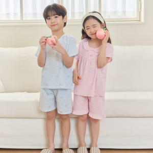 투위 여름 엠보 시어서커 반팔 가족잠옷 커플 패밀리 홈웨어 주니어 아동 ... 착용 후기 | 사이즈/핏 총정리 - 상품 이미지 3