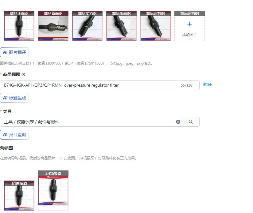 B74G-4GK-AP1/QP3/QP1RMN 과압 조절기 필터
