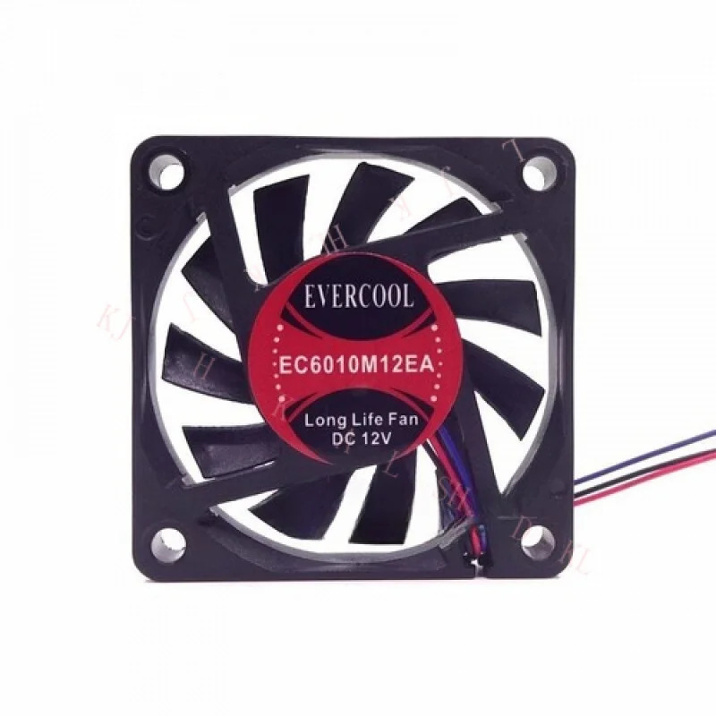 N FOR EVERCOOL EC6010M12EA 12V 6010 6CM 3선 듀얼 볼 케이스 냉각팬