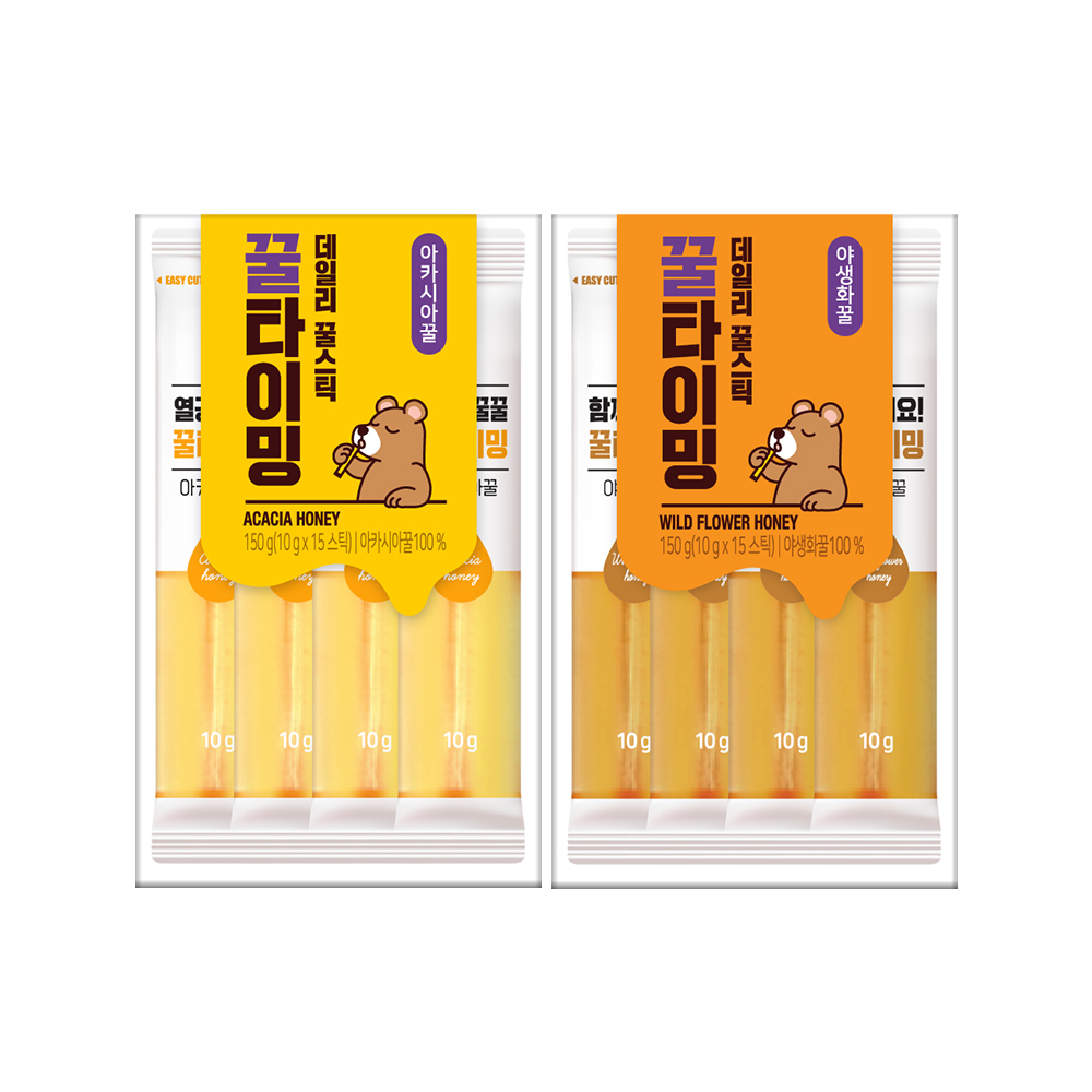 녹차원 꿀타이밍 2종 아카시아꿀 야생화꿀 (택1) 제품 이미지