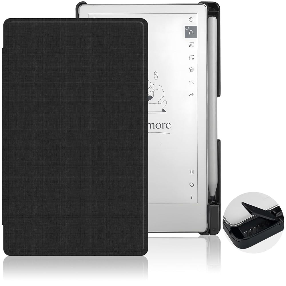 Aippdo Remarkable Paper Pro Move 포함 자동 하드 내장 18.5cm(7.3인치) 2025용 펜 슬립/웨이크 쉘 폴리오 북 기능 커버, 케이스, 있는 홀더가 - 상품 이미지