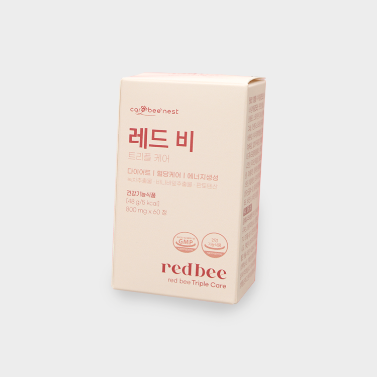 케어비네스트 레드비 카테킨 녹차추출물 400mg 바나바잎 체지방 혈당케어 60정, 3개 - 상세 이미지 4