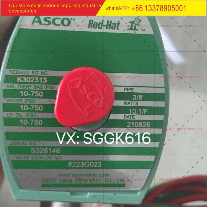 ASCO 솔레노이드 밸브 8223G010 K302322 G023 K302313 G003 VCEFCM 8223P EF
