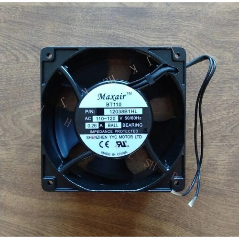 N  for 50/60Hz Maxair BT110 12038B1HL 팬 AC 110120V 0.26A 118cfm