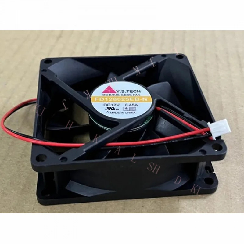 N for Y.S.TECH FD128025EB-N 냉각팬 12V 0.45A 2핀 80x25mm DC 브러시리스 팬
