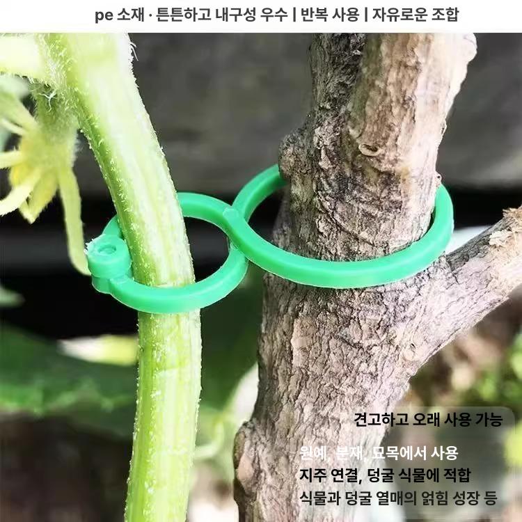나무 고정 지지대 강관 삼각다리 수목 묘목 보호 직경4cm 길이1 5m 튼튼한 원형 덩굴 8 버클 [100/팩] - 상세 이미지 5