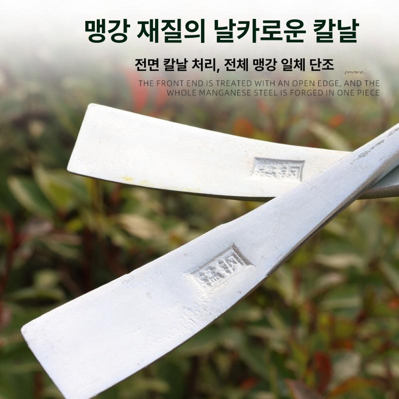 밭고랑 쟁기 골파기 텃밭용 조절식 튼튼한 금속 손쟁기 소형 밭갈이 농기구 이랑만들기 원예용 갈퀴 - 상세 이미지 3