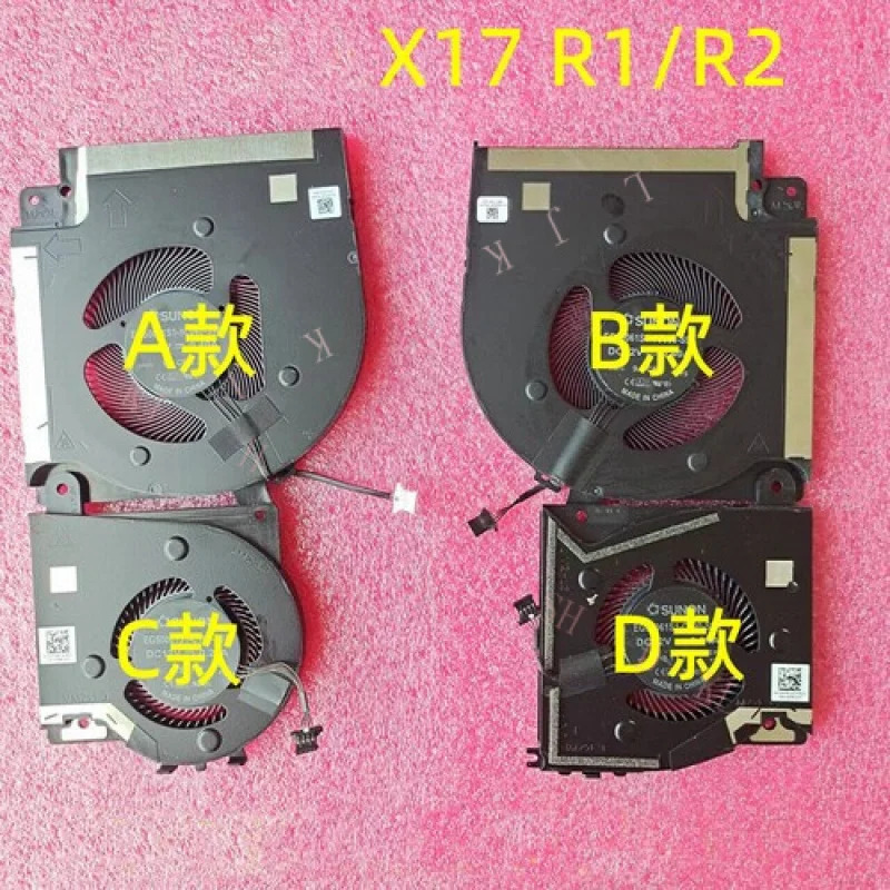 N 9DNWT X63JW W7KC4 J01R0 CPU GPU 팬 DC12V 델 에일리언웨어 X17 R1 R2용