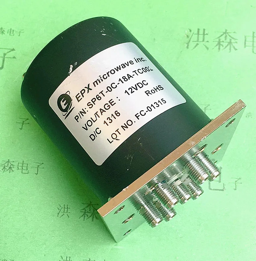 RF 마이크로파 EPX SP6T-0C-18A-TC002 12V 18GHz SP6T SMA 동축 스위치