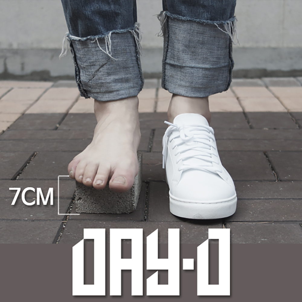 데이디 남자 7cm 키높이 화이트 블랙 스니커즈 운동화 - 상품 이미지