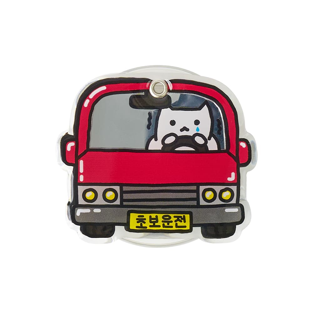 빅쏘 삼묘상점 초보운전 고양이 미러 모션 핸드폰 맥세이프 그립톡 스마트톡 - 상세 이미지 2