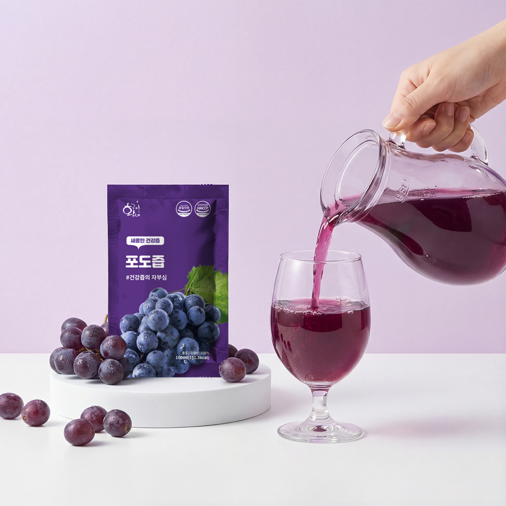 물넣지않은 nfc 착즙 포도즙 100ml 30포 주스 이미지 3