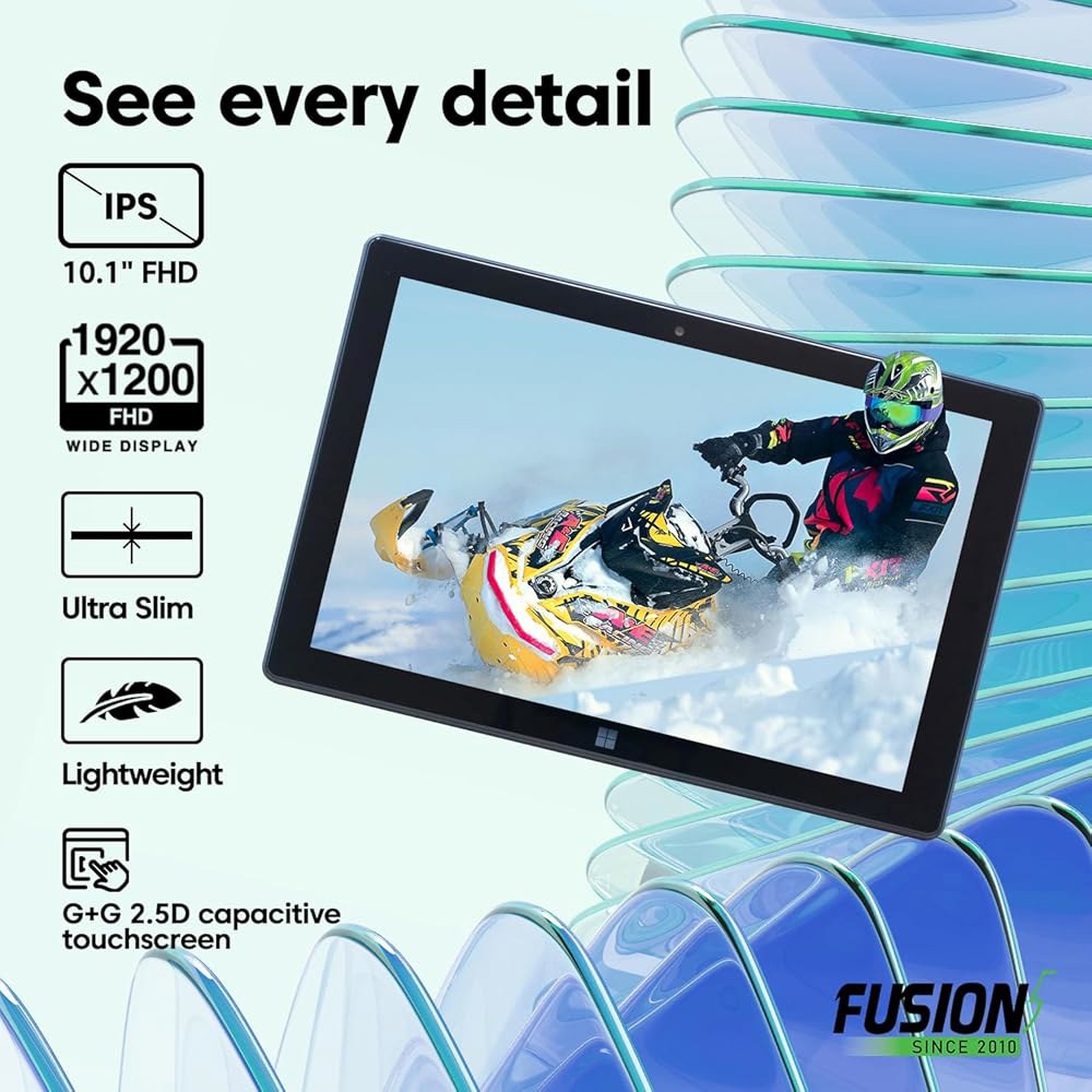 내장 USA 10.1인치 윈도우 11 태블릿, 10인치 8GB 슬림, 256GB SSD, 우발적 PC HD 손상 RAM USB, - 풀 울트라 인텔 프로페셔널 코어, 태블릿 쿼드 - 상세 이미지 3