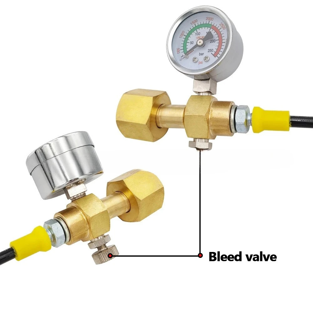 이산화탄소 CO2 병 - G3/4 40mm 압력 게이지가 팽창식 조인트