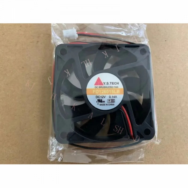 N 6015 신품형 Y.S.TECH FD126015LB DC12V 0.14A 저소음 냉각팬 6CM