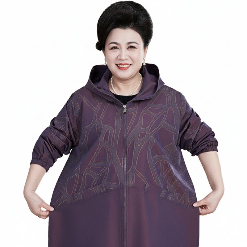 중년 여성 봄 자켓 엄마 점퍼 50대 60대 빅사이즈 외투 상의 - 상세 이미지 5