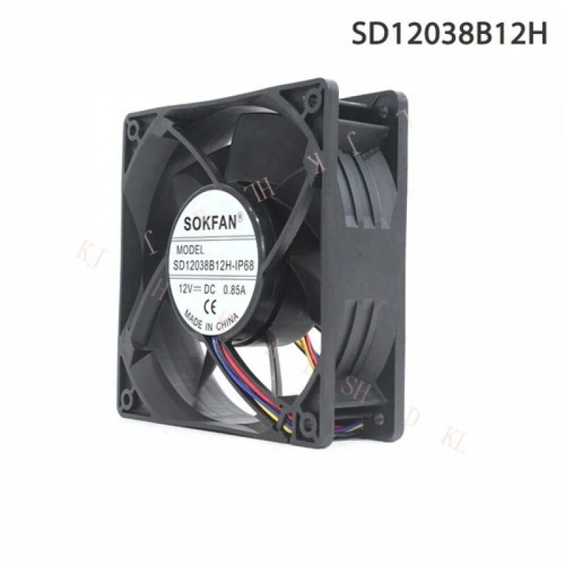 N for SOKFAN SD12038B12H 12038 12V 0.85A 4선 방수 냉각팬