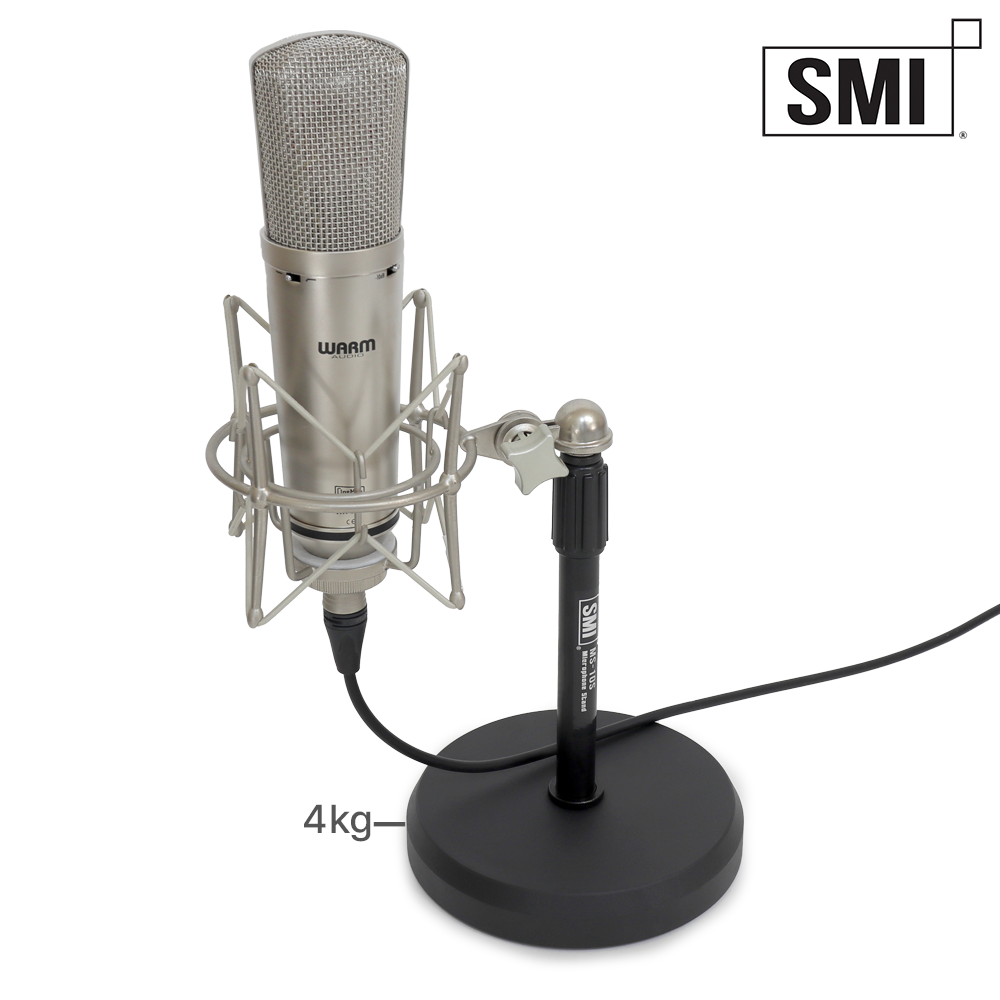 SMI MS-10S 탁상용 일자형 마이크스탠드 콘덴서 마이크 거치대 4kg 중량받침대 - 상품 이미지