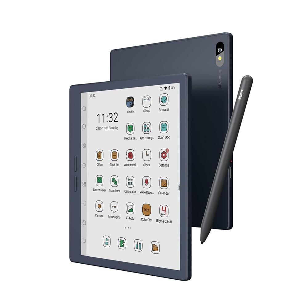 Bigme B7 Pro Ereader 태블릿, 스토리지, 안드로이드 디스플레이 2.6GHz 1080 17.8cm(7인치) RAM, (블루) 치수 256GB 14 컬러 프로세서, - 상품 이미지