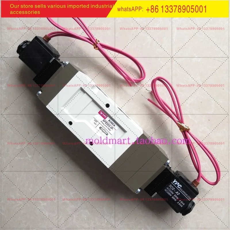 YPC 솔레노이드 밸브 SF6303-IP 중씰 DC24V/AC220V 5-포지션 티 오리지널