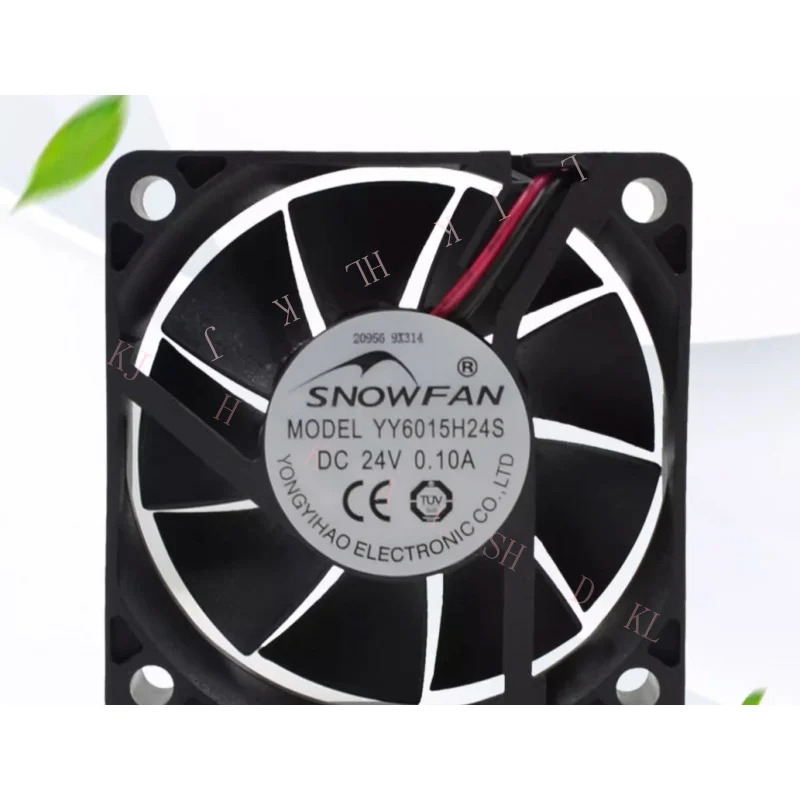 SNOWFAN YY6015H24S DC24V 0.10A 6CM 2선식 냉각팬용