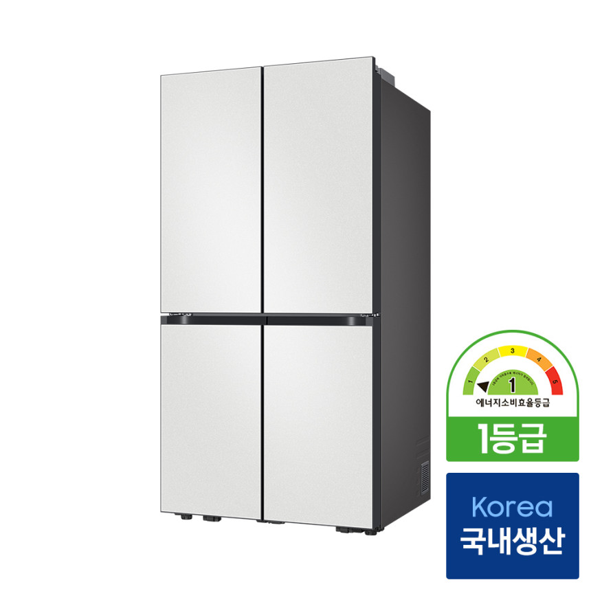삼성 비스포크 AI 하이브리드 냉장고 4도어 901L 1등급 UV탈취 코타화이트(RM70F91R1A) 사진 3