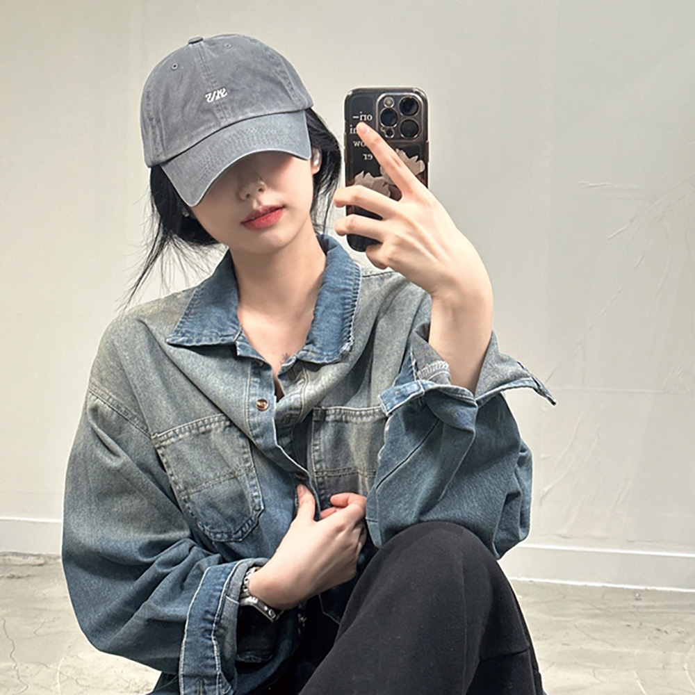 자체제작 깊은 무지 볼캡 캡 모자 [4SIZE 빅사이즈 남녀공용 레터링 얼굴소멸 소두핏 - 상품 이미지