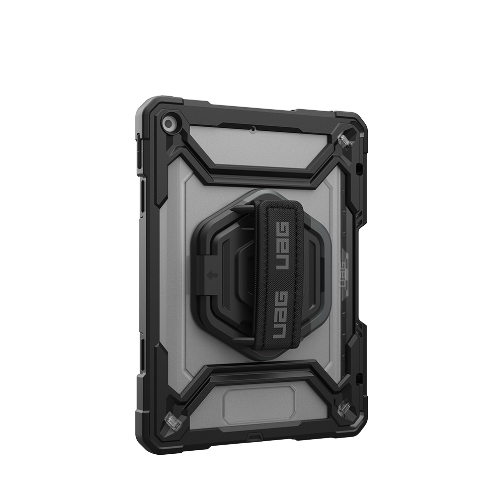 UAG 아이패드 플라즈마 핸드스트랩 거치대 케이스 아이스 블랙, 9세대 8세대 7세대 10.2인치 - 상품 이미지