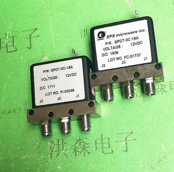 RF 마이크로파 SPDT-0C-18A SPDT SMA 동축 스위치 12V 0-18GHz