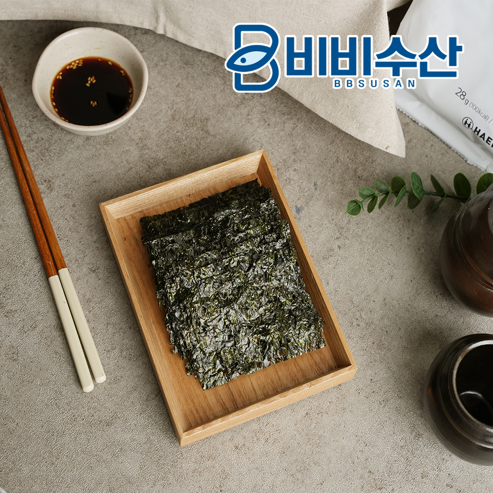 진도 프리미엄 세번 구운 곱창김 28g x10팩 구운김 선물세트 - 상세 이미지 3