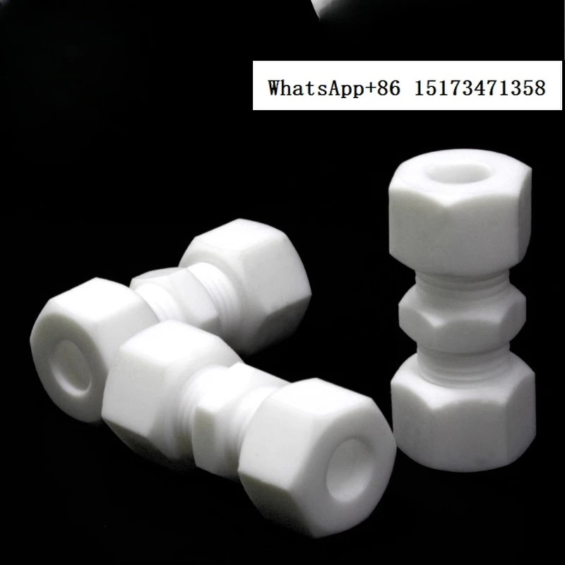 1 pcPTFE 커넥터 직선형 슬리브 PTFE PFA 튜브 E 양방향 튜빙